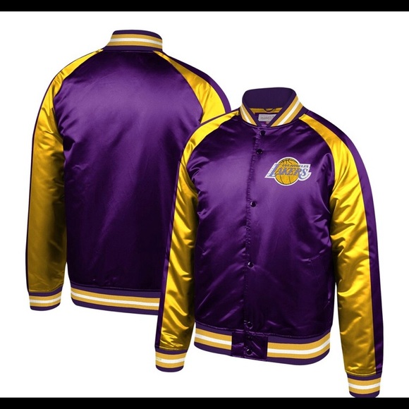 SOLD***LA Lakers Satin Mitchell & Ness jacket - Picture 1 of 3